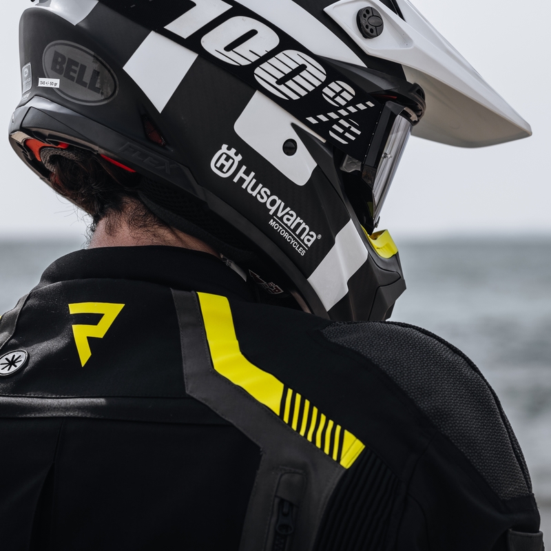Rebelhorn Patrol melns-pelēks-fluo dzeltens motocikla jaka