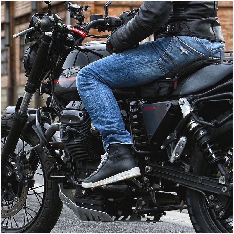 Stylmartin Core melni un balti motocikla zābaki