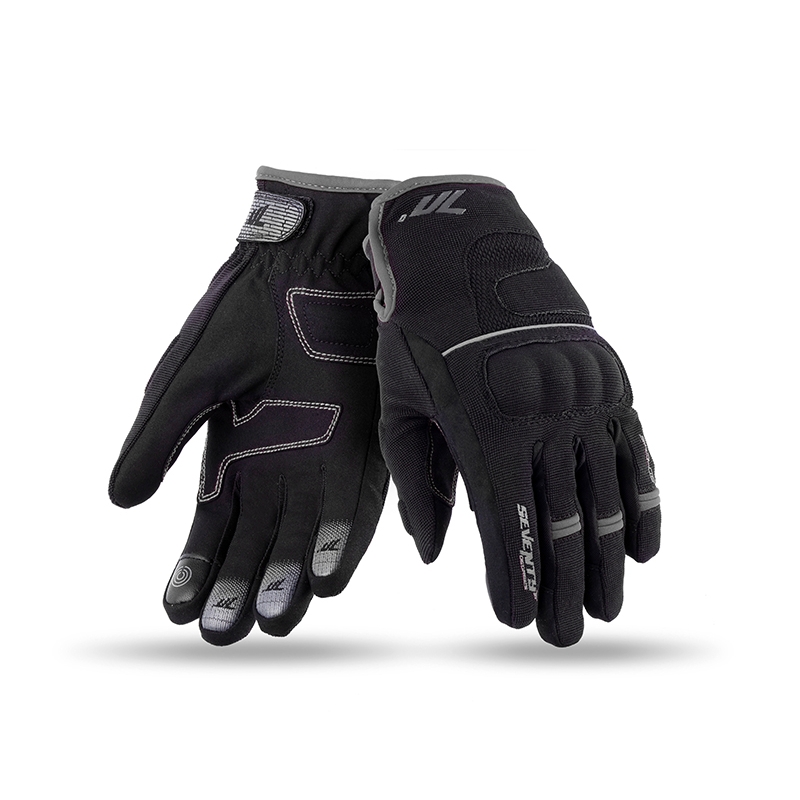 Motocikla cimdi SEVENTY DEGREES SD-C43 melni pelēki