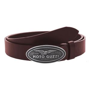 Moto Guzzi brūna ādas josta ar sprādzi