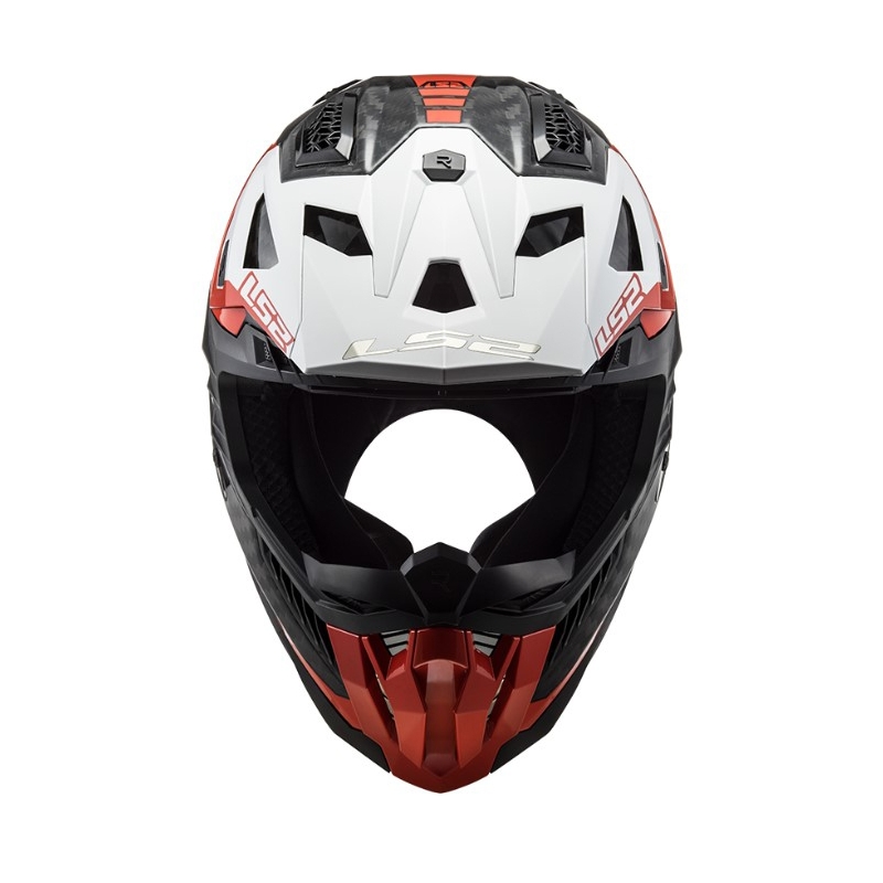 Motokrosa ķivere LS2 MX703 C X-Force Victory melns-arkans-balts