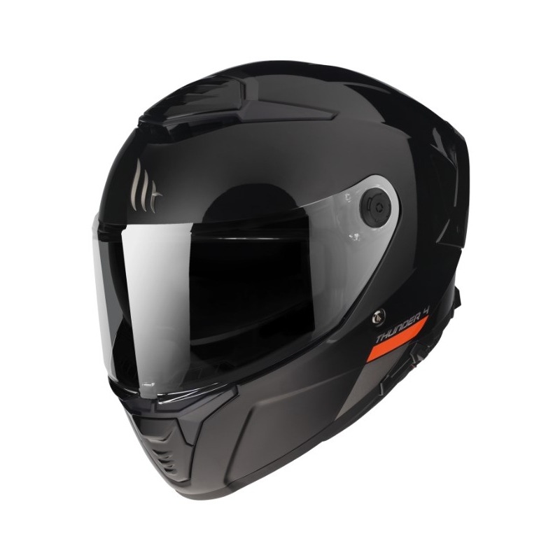 Pilna izmēra motocikla ķivere MT FF118SV Thunder 4 SV melna, spīdīga