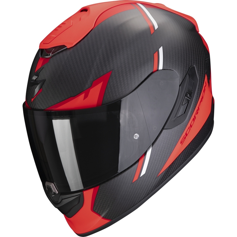 Integrální přilba Scorpion EXO-1400 EVO Carbon Air Kendal černo-červená