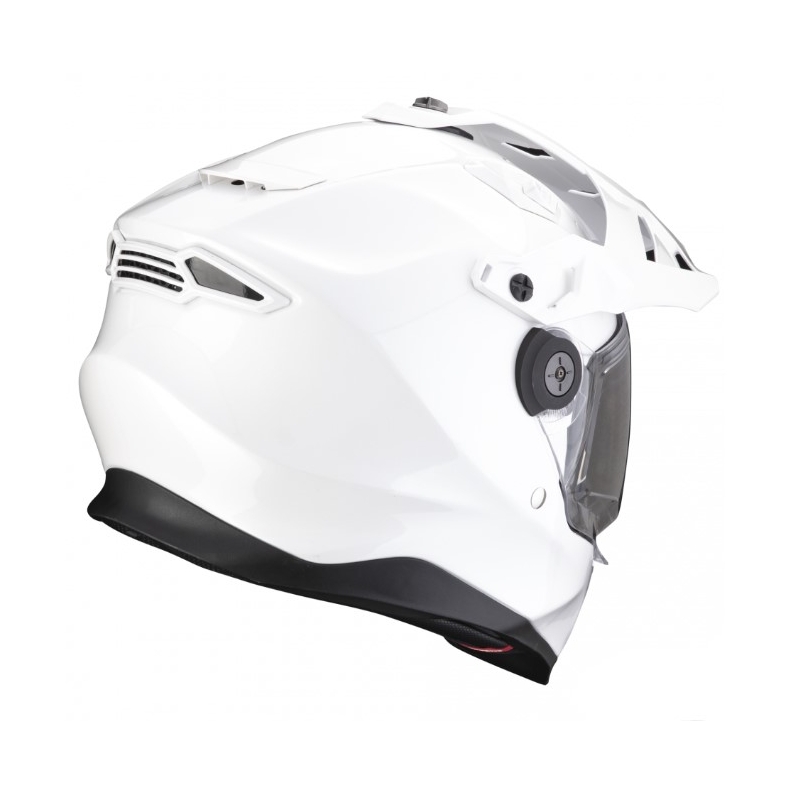 Enduro moto ķivere SCORPION ADF-9000 AIR Solid perlamutra balta