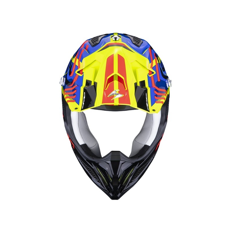 Motokrosa ķivere Scorpion VX-22 Air Neox melns-arkans-zils-fluo dzeltens