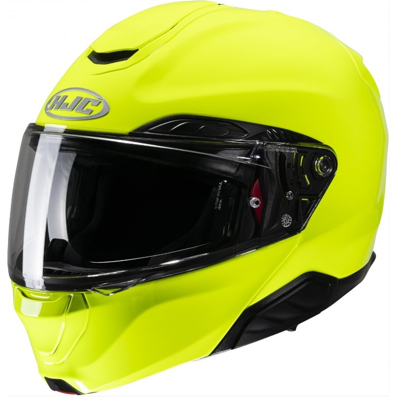 HJC RPHA 91 Cietā fluo zaļā uz augšu paceltā motocikla ķivere