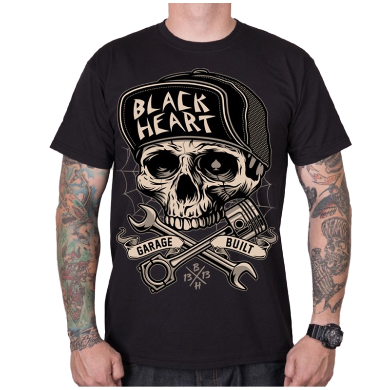 Vīriešu T-krekls Black Heart Garage Built