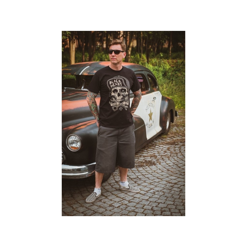 Vīriešu T-krekls Black Heart Garage Built