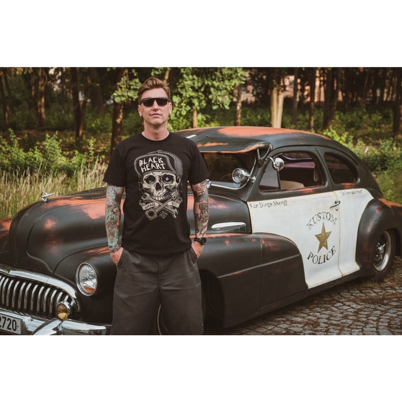 Vīriešu T-krekls Black Heart Garage Built