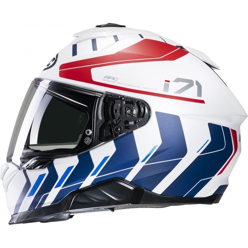 Integrēta motocikla ķivere HJC i71 Simo MC21SF sarkanā-zilā-baltā krāsā