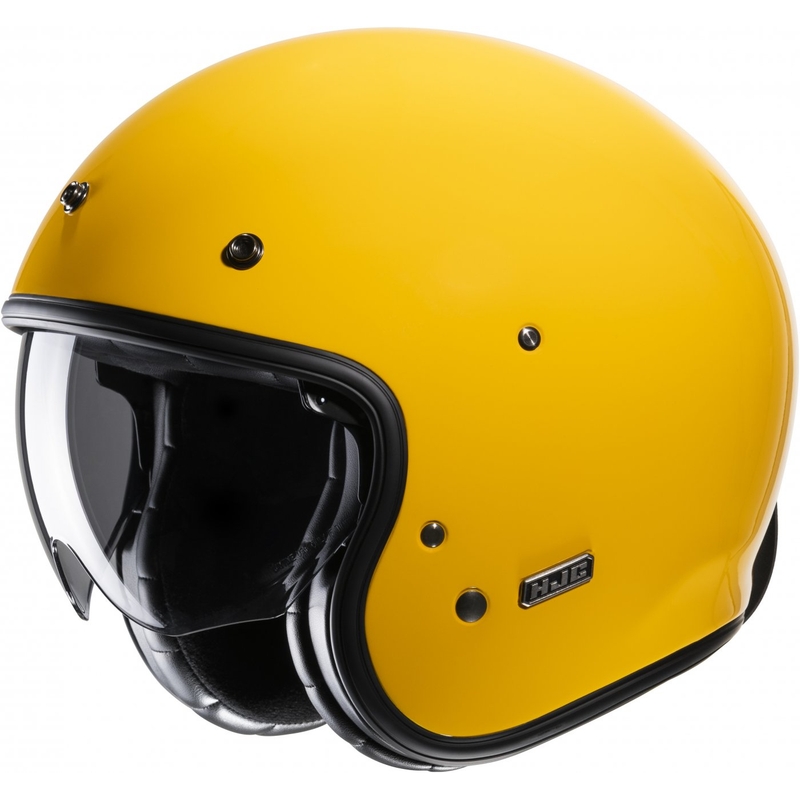 Atvērtā motociklu ķivere HJC V31 Solid yellow