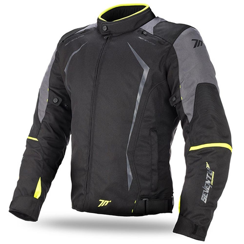 Motocikla jaka SEVENTY DEGREES SD-JR47 black-grey-fluo yellow