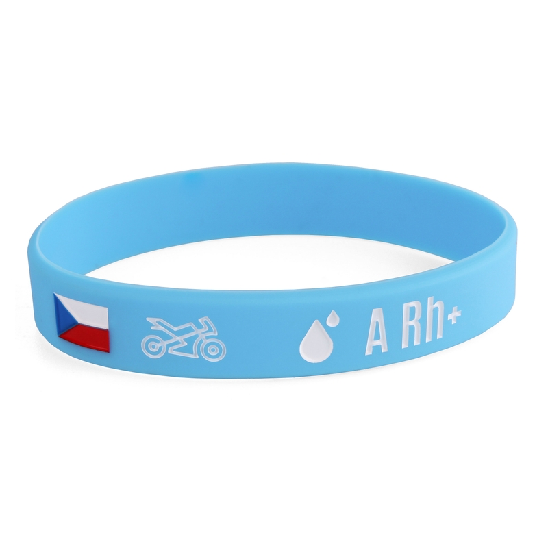 Silikona moto aproce ar A RH+ asins grupu