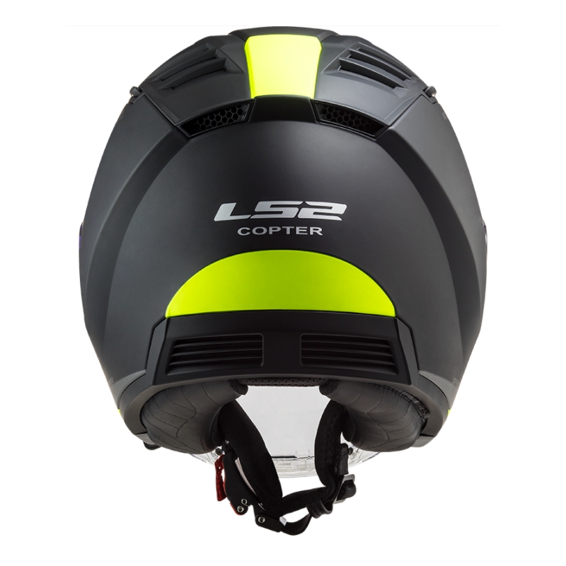 Atvērtā moto ķivere LS2 OF600 Copter II Urbane 06 melna-fluo dzeltena