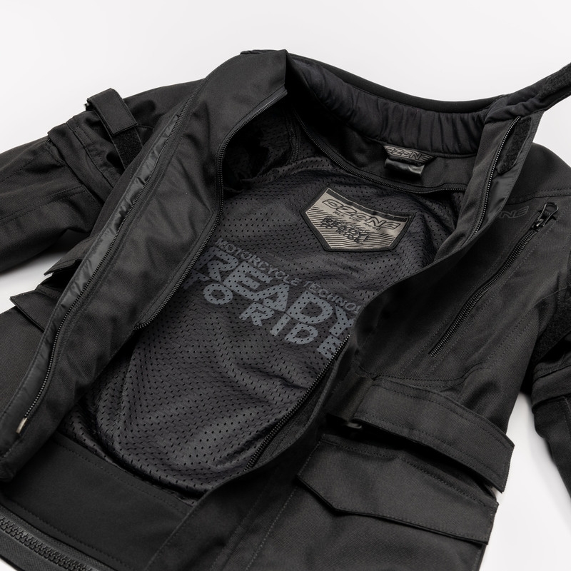 Bērnu motocikla jaka Ozone Sahara melna