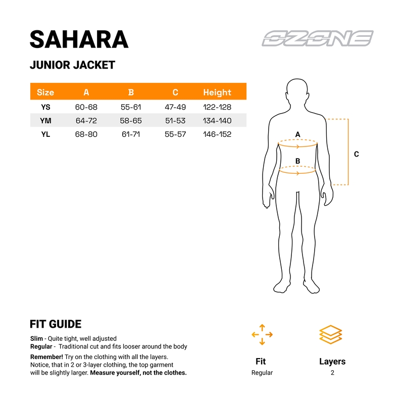 Bērnu motocikla jaka Ozone Sahara melna