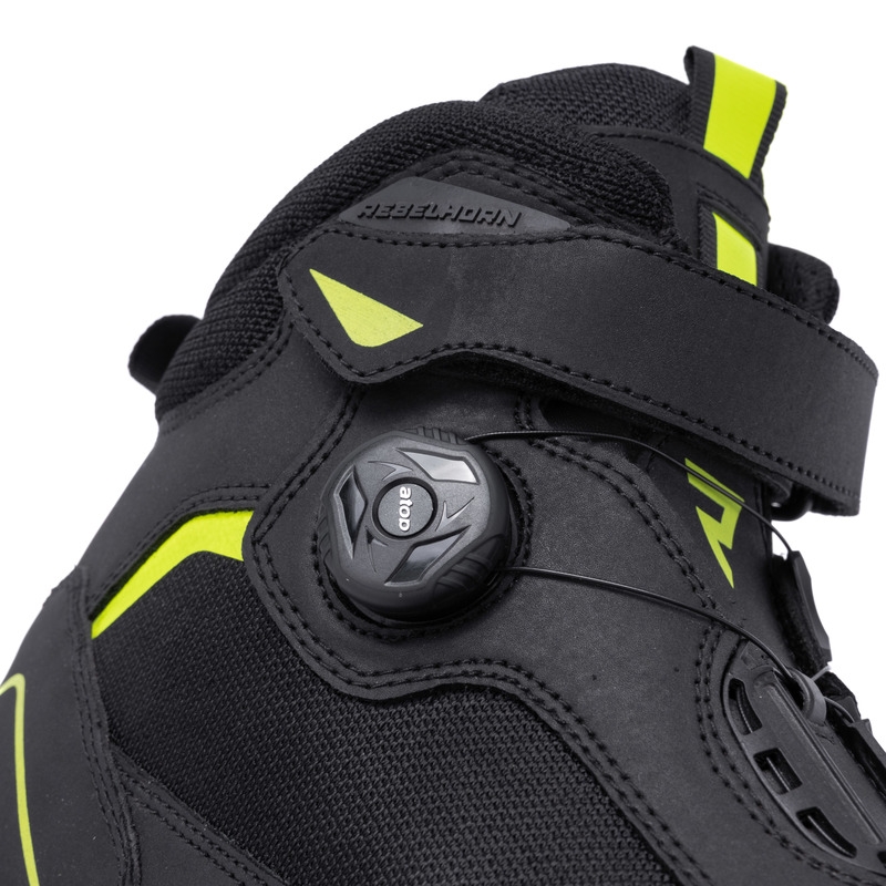 Motocikla zābaki Rebelhorn Spark II black-fluo yellow