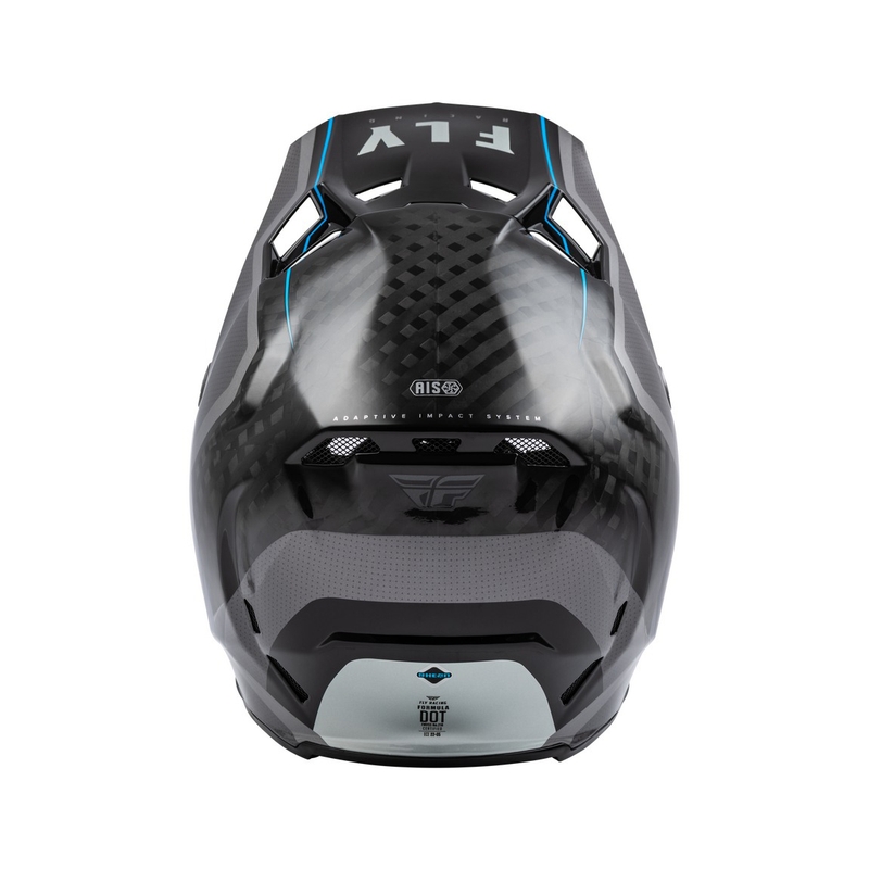 Motokrosa ķivere FLY Racing Formula Axon melna-pelēka-zila