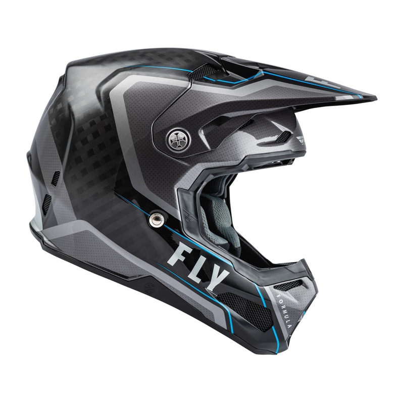 Motokrosa ķivere FLY Racing Formula Axon melna-pelēka-zila