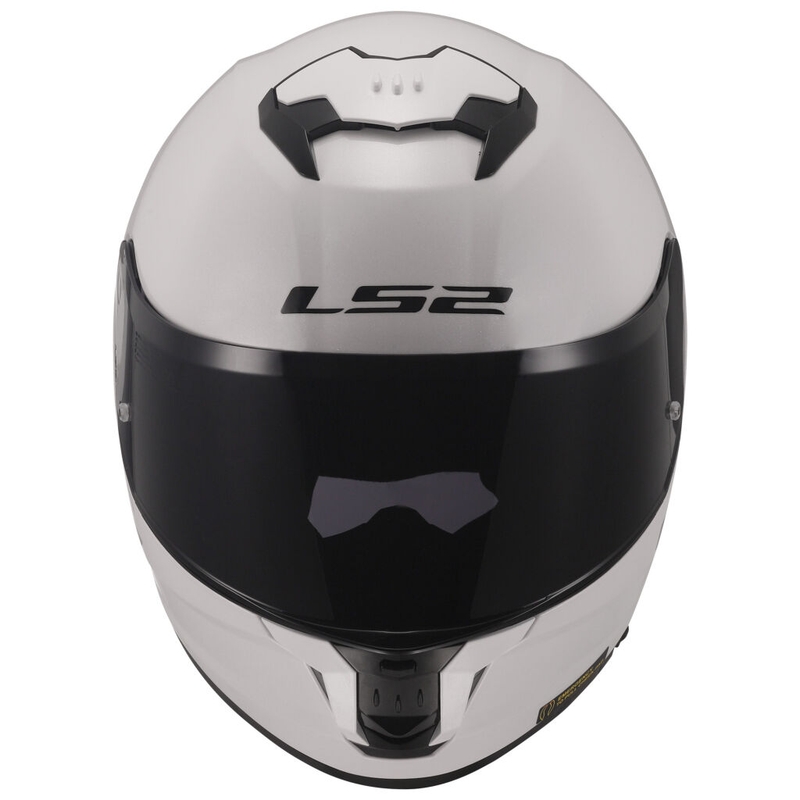Pilna motocikla ķivere LS2 FF808 Stream II balta, spīdīga