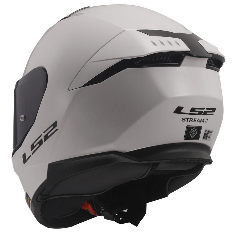 Pilna motocikla ķivere LS2 FF808 Stream II balta, spīdīga