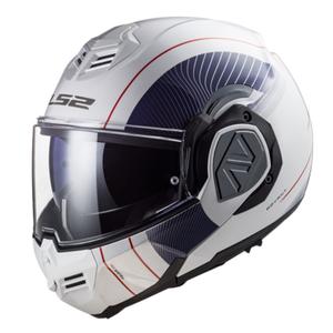 Flip-up moto ķivere LS2 FF906 Advant Cooper 06 zili-balta