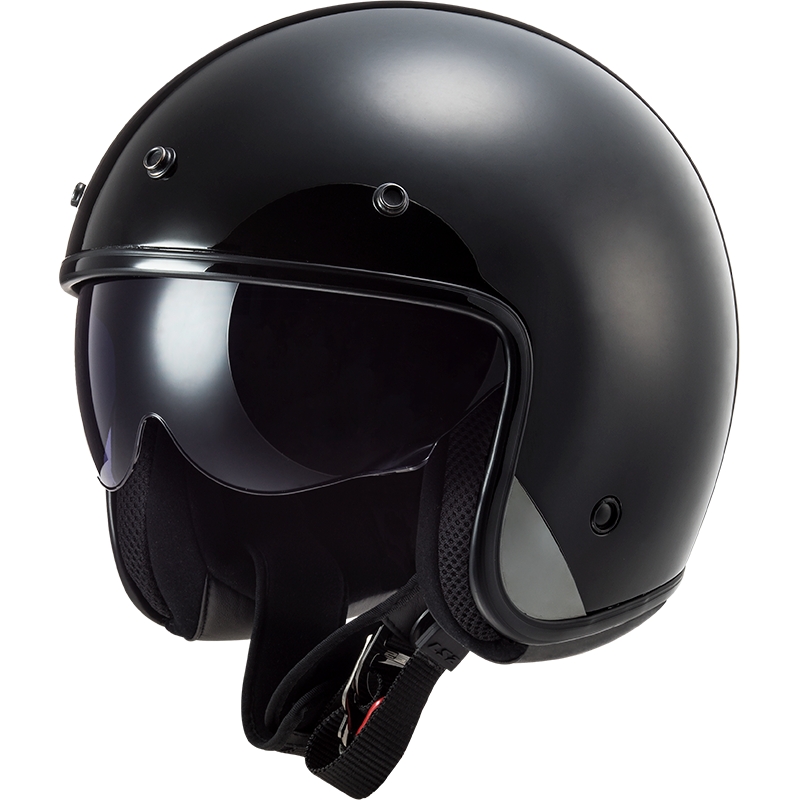 Atvērt Motocikla ķivere LS2 OF601 Bob II Solid Black Matte
