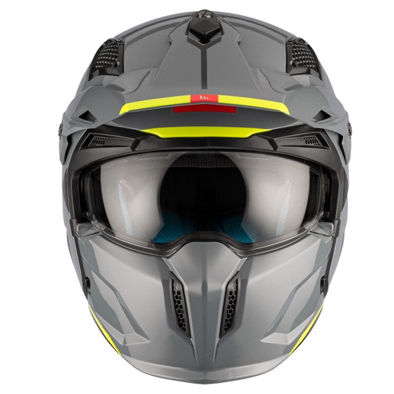 Atvērt Ķivere ar masku MT Streetfighter SV S Solid A22 pelēka, spīdīga