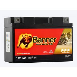 Gēla akumulators Banner Bike Bull Gel 12V, YT9B-4, 8AH, 115A