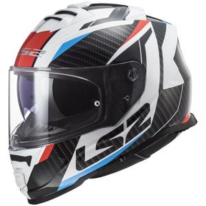Pilna motocikla ķivere LS2 FF800 Storm II Racer balta-melna-sarkana-zila