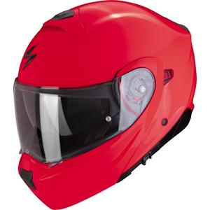 Flip-up moto ķivere Scorpion EXO-930 EVO Solid fluo sarkana