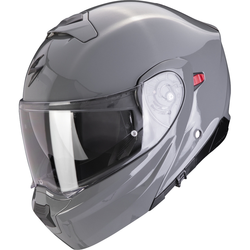 Flip-up moto ķivere Scorpion EXO-930 EVO Solid pelēka