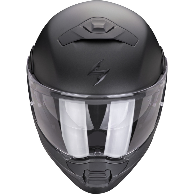 Flip-up moto ķivere Scorpion EXO-930 EVO Solid melna matēta