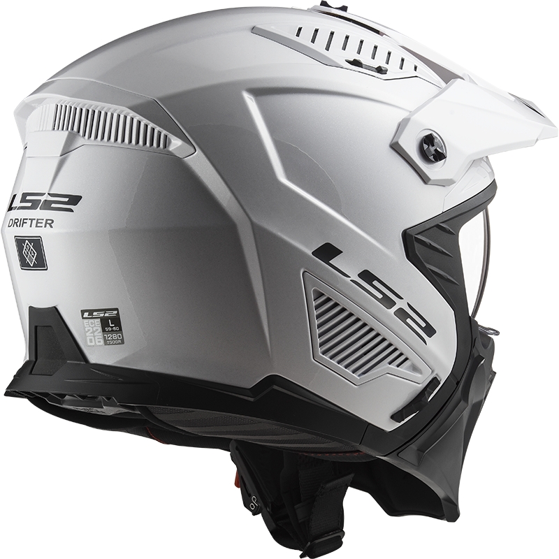 Izmēģinājuma motocikla ķivere LS2 OF606 Drifter Solid White