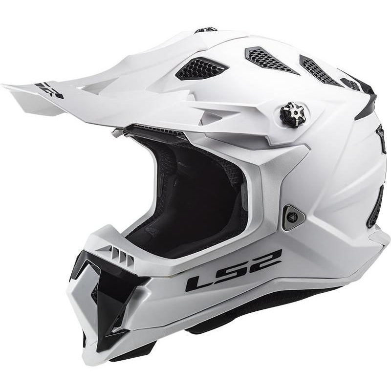 Motokrosa ķivere LS2 MX700 Subverter Single Mono 06 balta spīdīga
