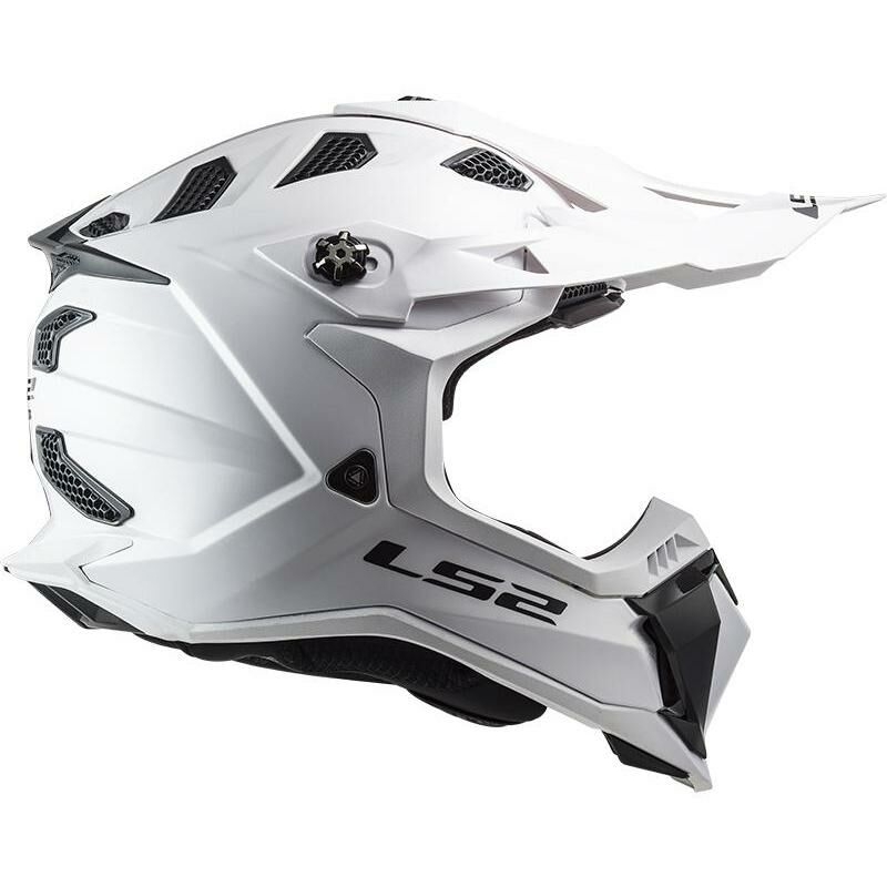 Motokrosa ķivere LS2 MX700 Subverter Single Mono 06 balta spīdīga
