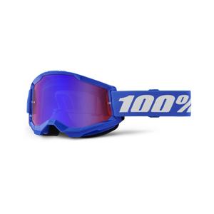 Motokrosa brilles 100% STRATA 2 Jaunas zilas (sarkani-zils pleksi)