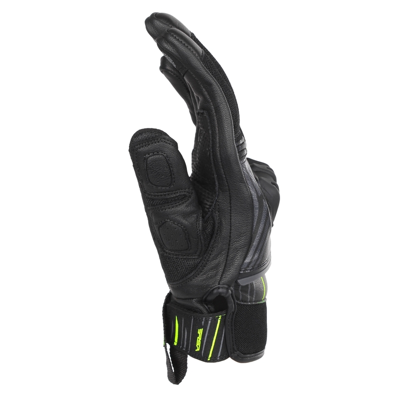 Motocikla cimdi RSA Sprint melni-fluo dzelteni