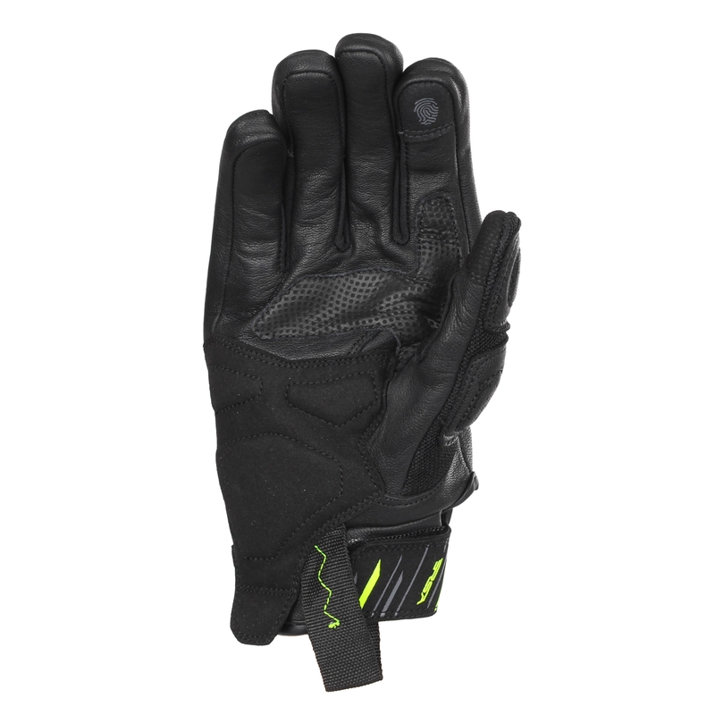 Motocikla cimdi RSA Sprint melni-fluo dzelteni