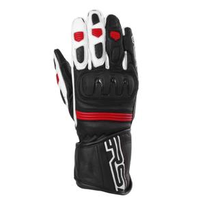 Motocikla cimdi RSA Gappa 2 melni-balti-sarkani