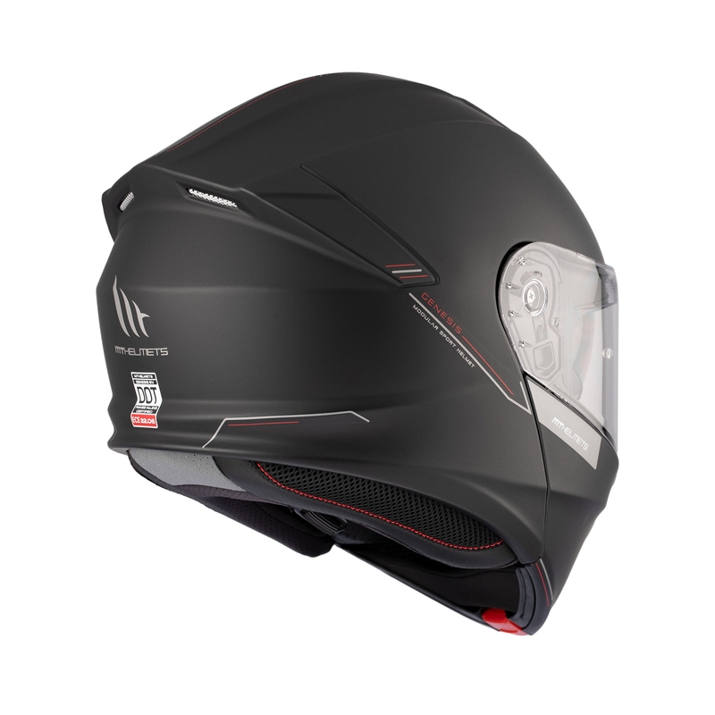 MT Genesis SV Solid A1 melna matēta flip-up ķivere motociklam