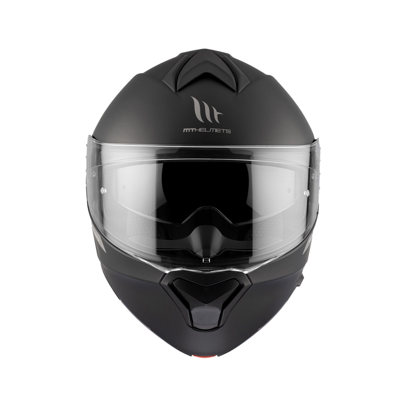 MT Genesis SV Solid A1 melna matēta flip-up ķivere motociklam