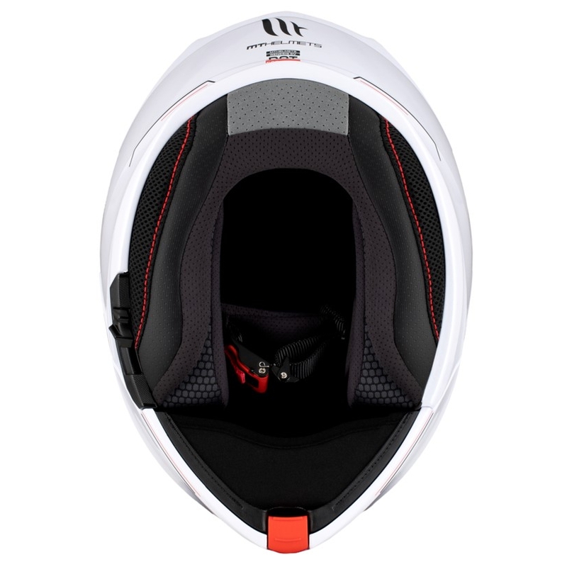 MT Genesis SV Solid A0 moto ķivere balta spīdīga