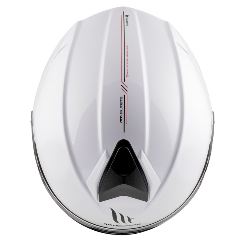 MT Genesis SV Solid A0 moto ķivere balta spīdīga