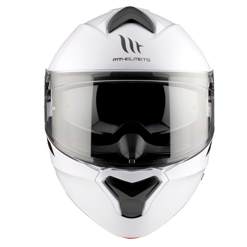 MT Genesis SV Solid A0 moto ķivere balta spīdīga