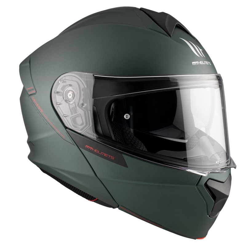 MT Genesis SV Solid A6 moto ķivere zaļa matēta