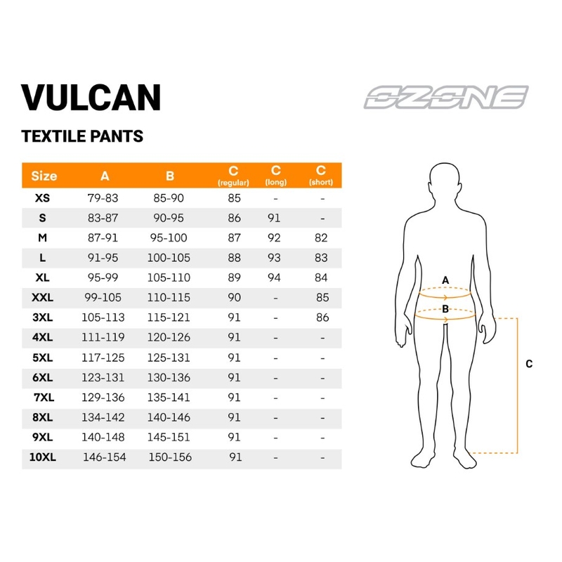 Ozone Vulcan Black Motocikla bikses