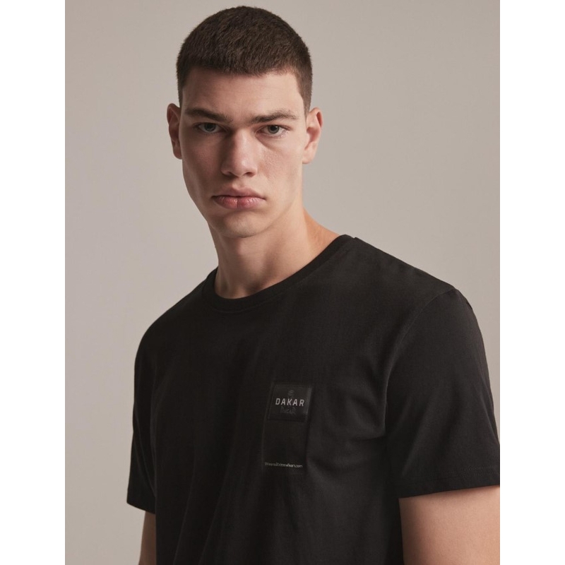 T-krekls DAKAR DKR Patch melns