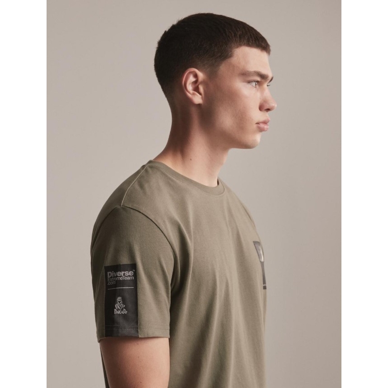 T-krekls DAKAR DKR Patch haki krāsā