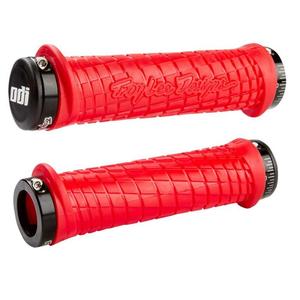 Rokturi ODI TROY LEE DESIGNS SIGNATURE ATV LOCK-ON sarkanā un melnā krāsā